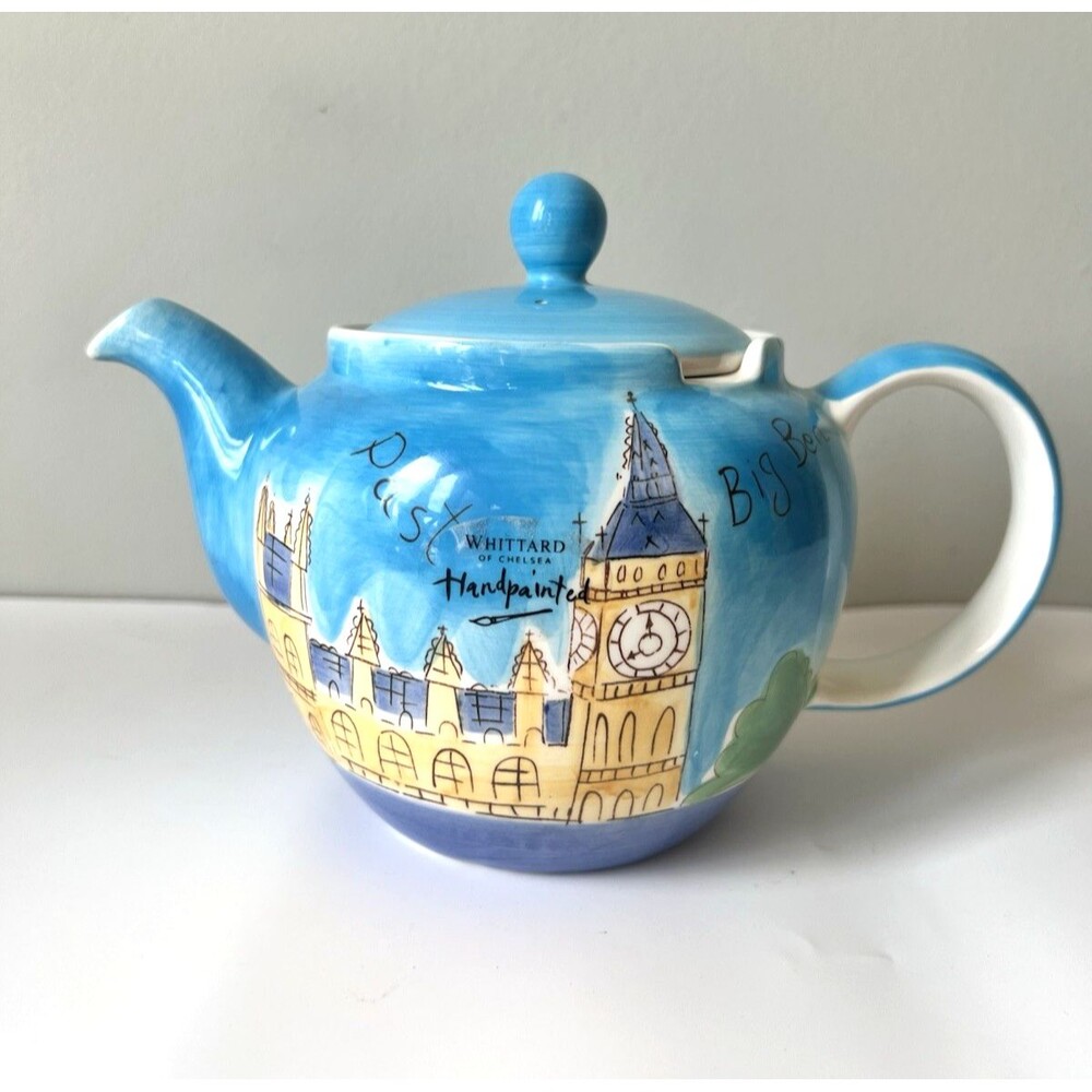 2006 Teapot Whittard Of Chelsea Designed By Beth Big Ben London  Bus Handpainted